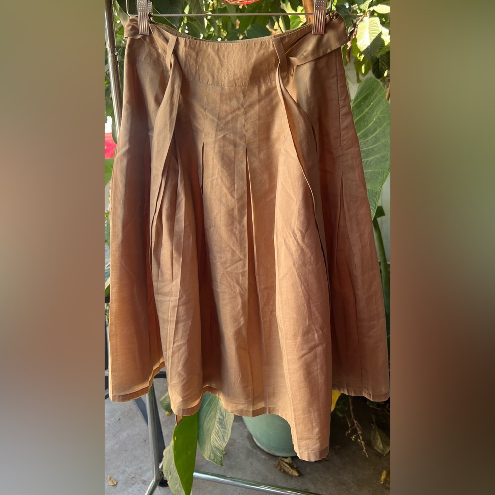 Chic Tan A-Line Women's Skirt